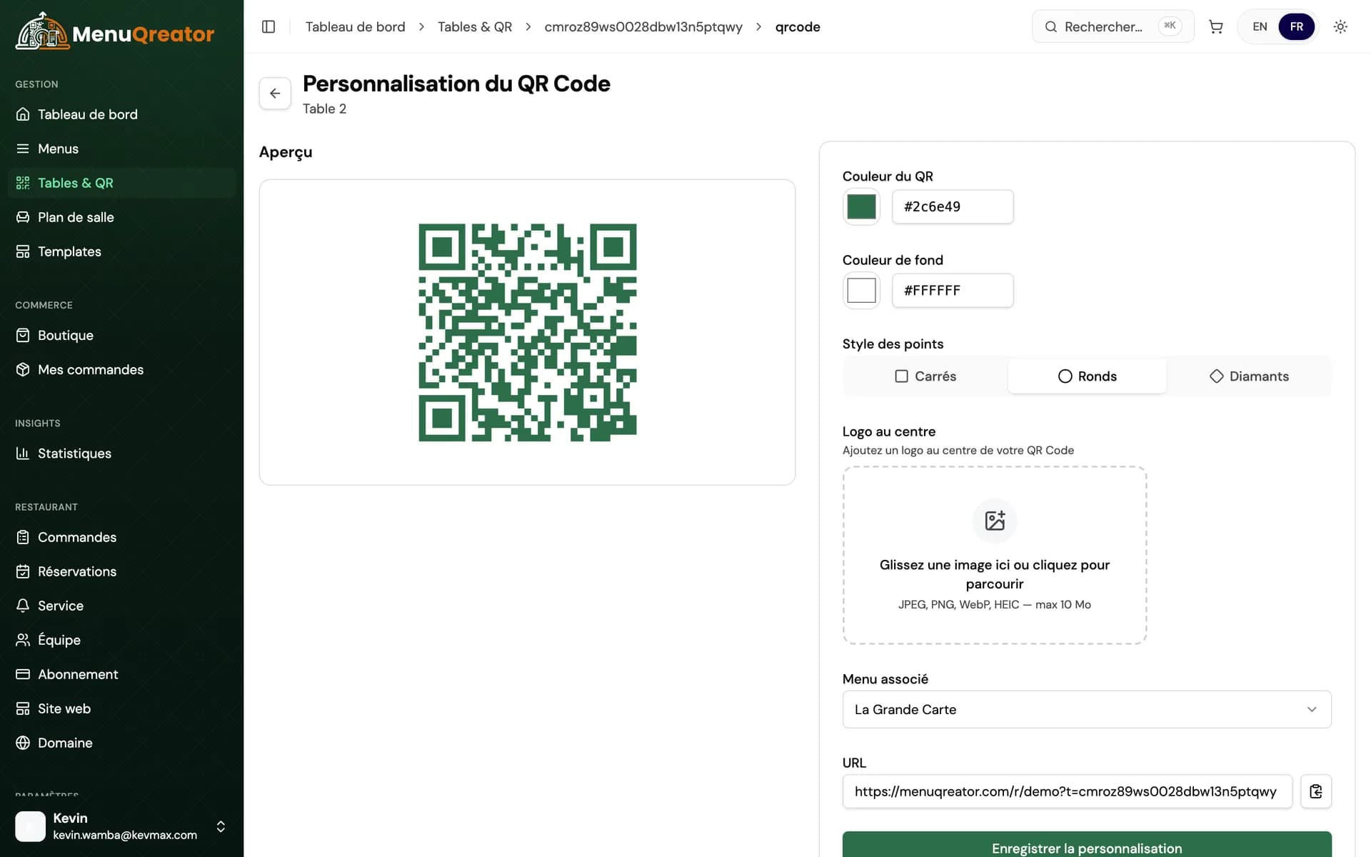 Imprimez vos QR Codes